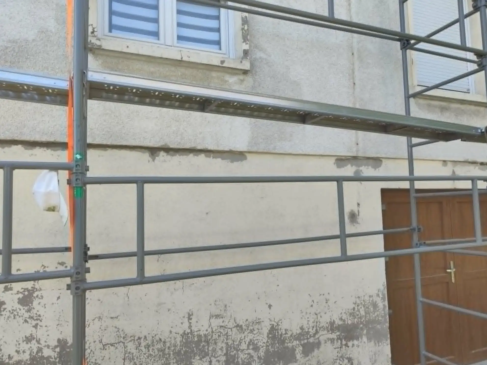 Muret extérieur avant rénovation